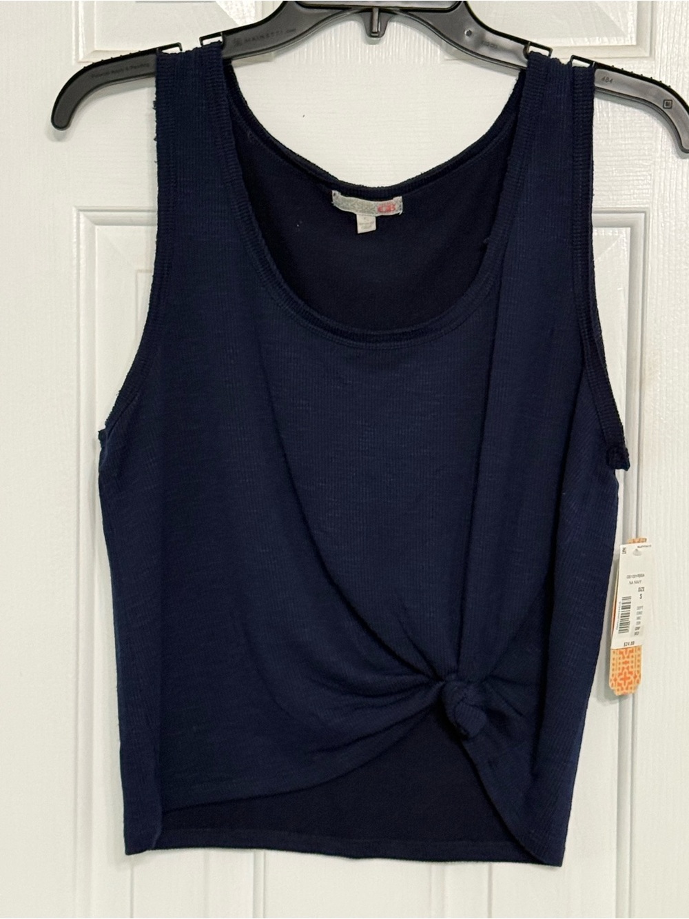 NWT Gianni Bini Navy Twist-Front Tank Top Size Small